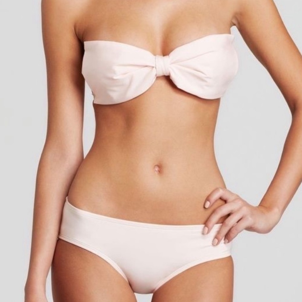 Kate Spade bow bikini NWOT. Medium top, small bottoms